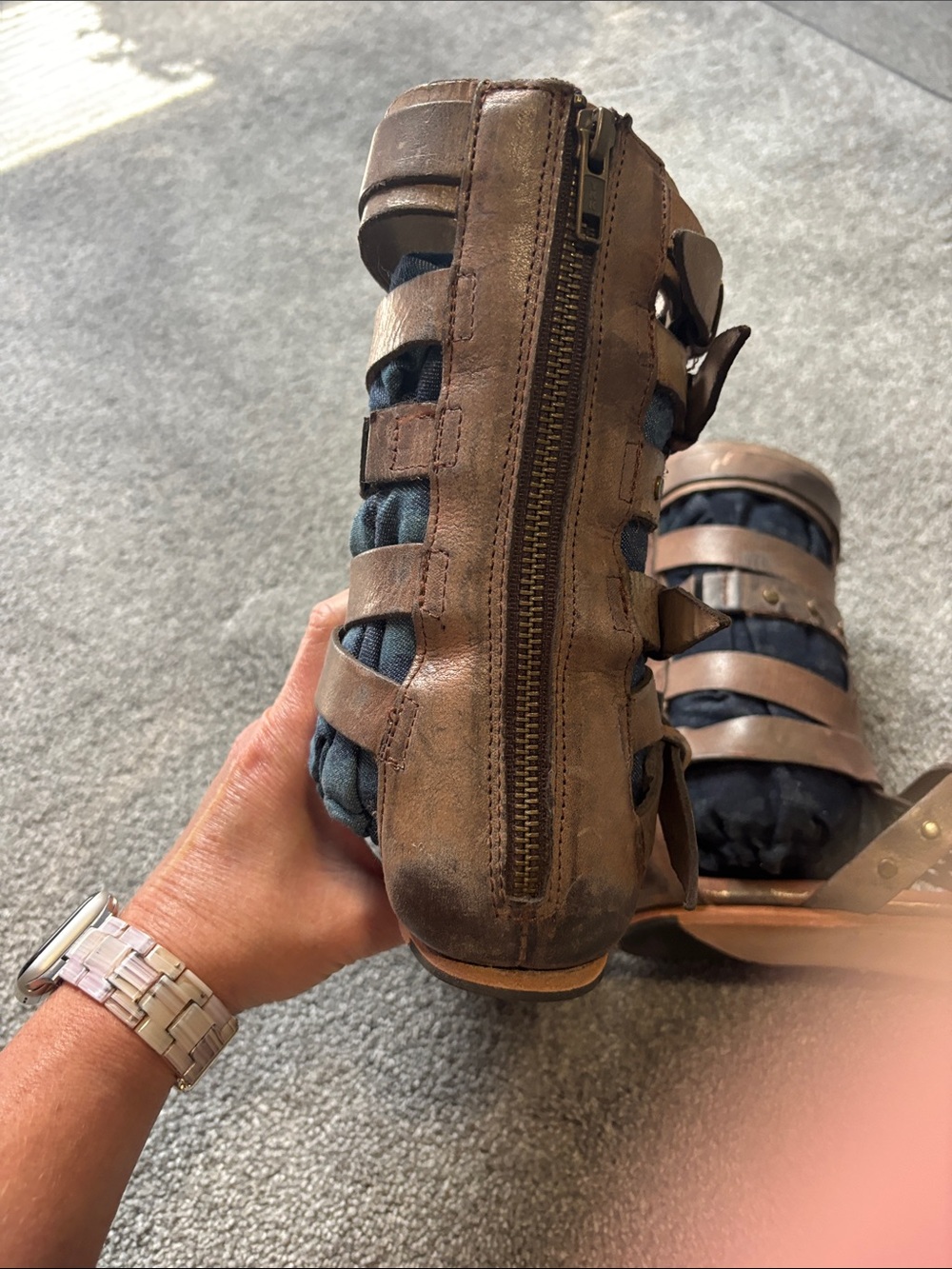 Freebird by Steven Brown Leather Gladiator Sandals - Picture 3 of 6